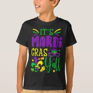 Camiseta Su traje de máscara de Fiesta Mardi Gras Yall Mard