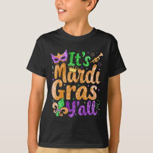 Camiseta Su traje de máscara de Fiesta Mardi Gras Yall Mard