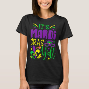 Camiseta Su traje de máscara de Fiesta Mardi Gras Yall Mard