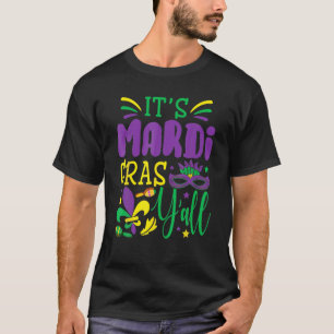 Camiseta Su traje de máscara de Fiesta Mardi Gras Yall Mard
