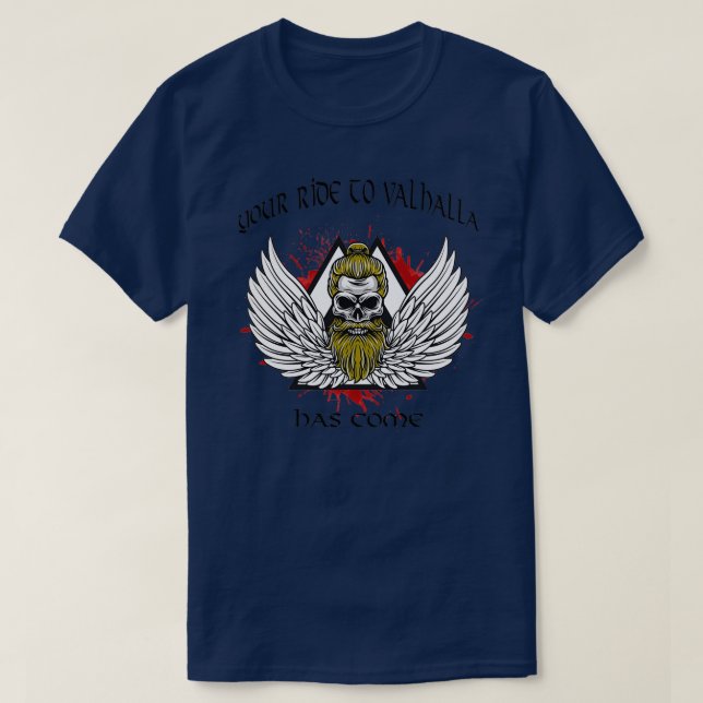 Camiseta Su viaje a Valhalla ha llegado (Diseño del anverso)