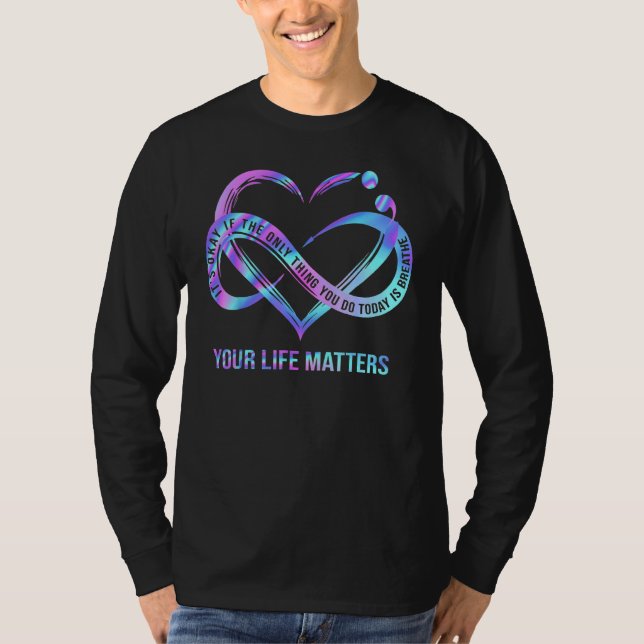 Camiseta Su vida importa la prevención del suicidio (Anverso)