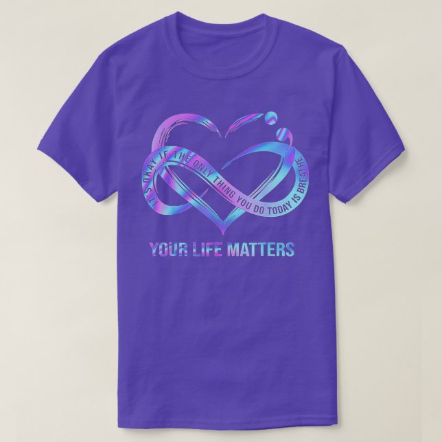 Camiseta Su vida importa la prevención del suicidio (Diseño del anverso)