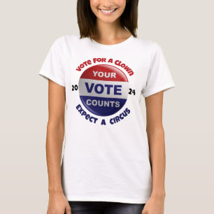 Camiseta Su voto cuenta una curiosa cita política