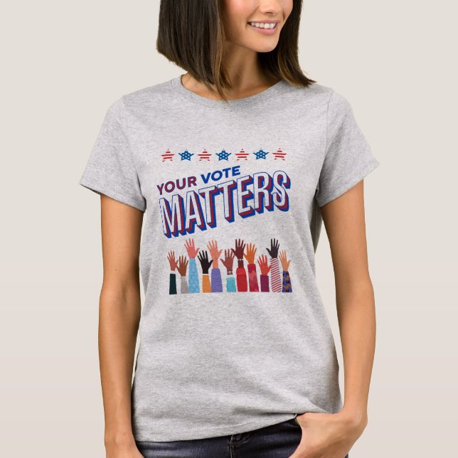 Camiseta Su Voto Importa Elección (Anverso)