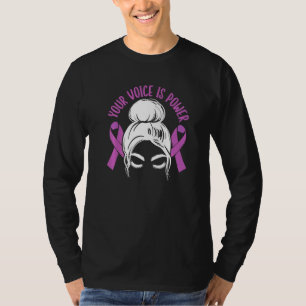 Camiseta Su Voz Es Poder Detener La Violencia Doméstica Muj