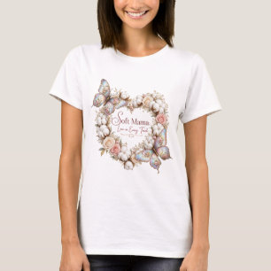 Camiseta Suave amor de mamá en cada toque Corona floral de 