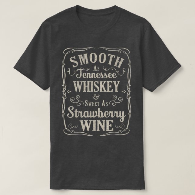 Camiseta Suave Como Tennessee Whiskey Country Music (Diseño del anverso)