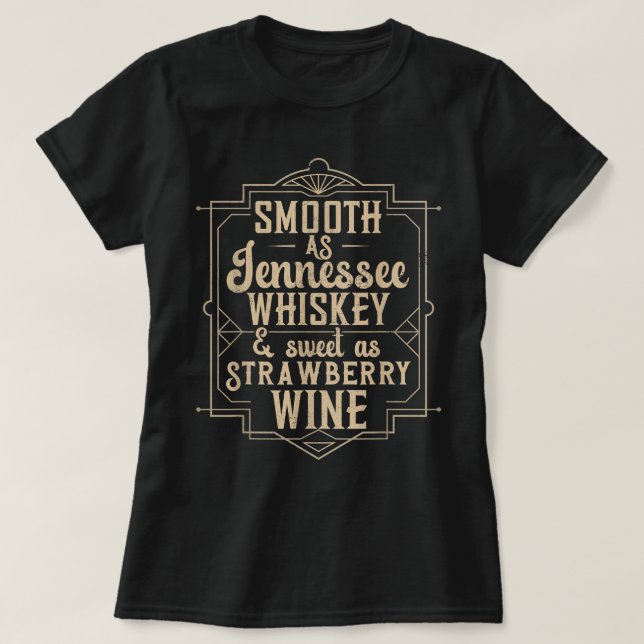 Camiseta Suave Como Tennessee Whiskey Sweiskey Como Fresa W (Diseño del anverso)