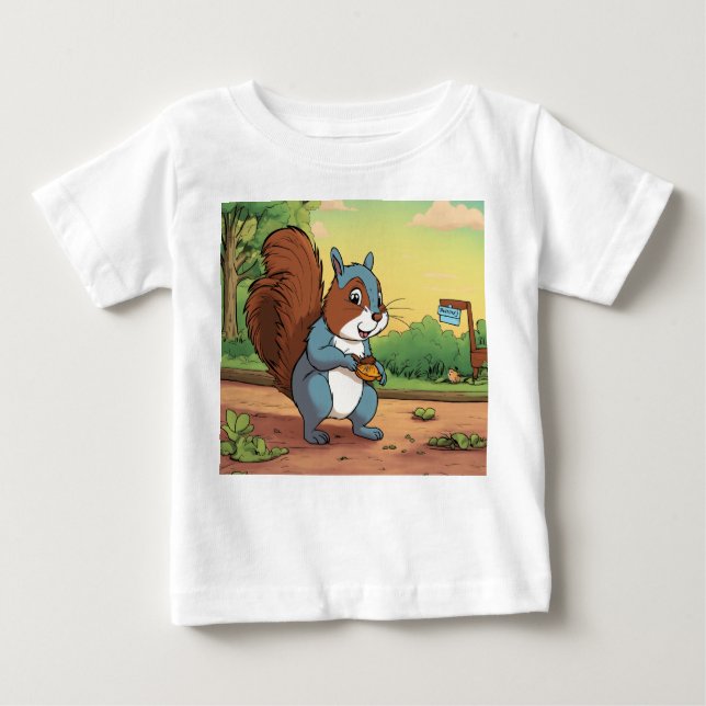 Camiseta suave de algodón con Personalizado Squirr (Anverso)