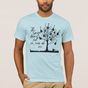 Camiseta suave de la roca del árbol de la guitarr