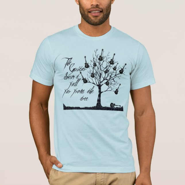 Camiseta suave de la roca del árbol de la guitarra (Anverso)
