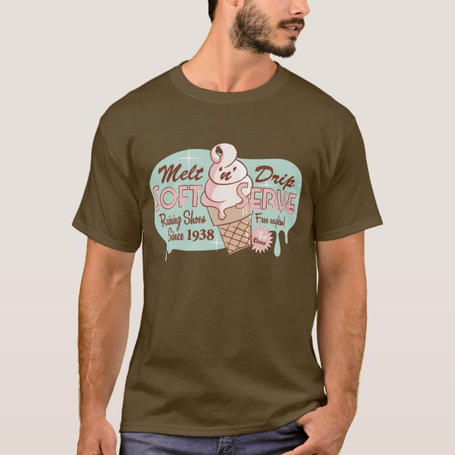 Camiseta suave del helado del servicio del goteo