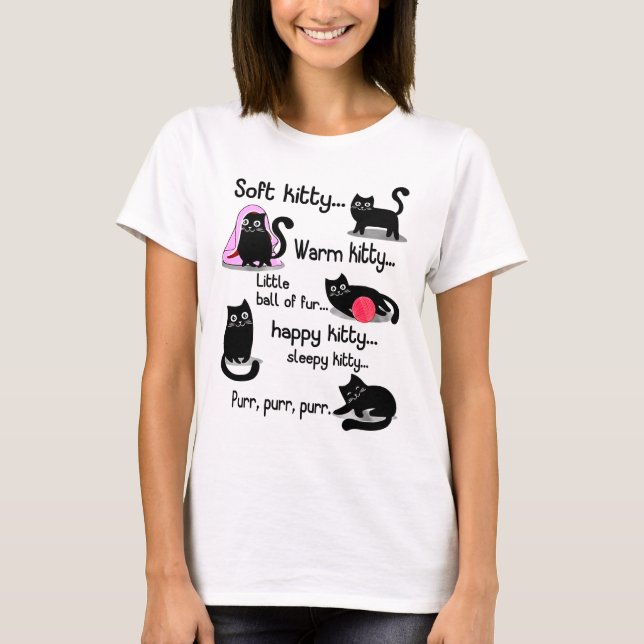 Camiseta Suave Kitty Cálido Gatito Pequeño Ball De Piel De  (Anverso)