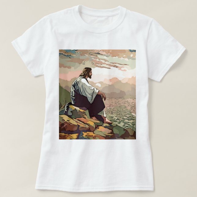 Camiseta Suave manso de Jesús - y - (Diseño del anverso)