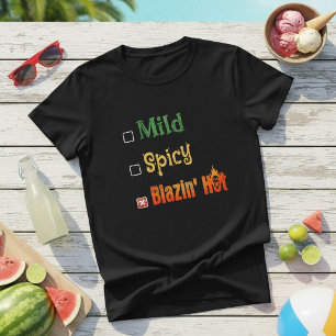 Camiseta Suave Picante Caliente Ardiente