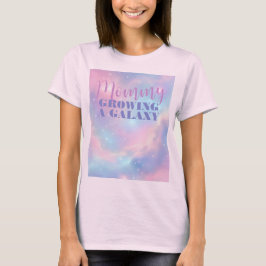 Camiseta Suave Rosa Pastel Soñador Azul Galaxia Cósmica
