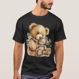 Camiseta Suave Suave Oso De Mamá, Papi Oso Con Bebé