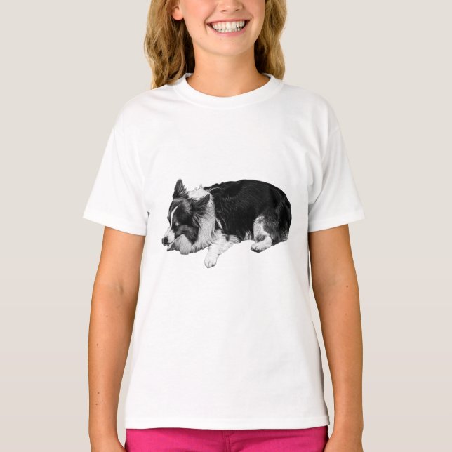 Camiseta suave tono de pelaje, corgi (Anverso)