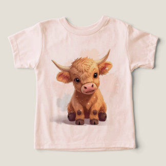 Camiseta suave y elegante para bebé con una vaca f