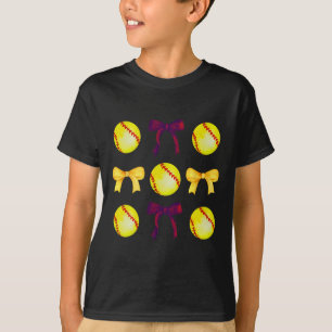 Camiseta Suave y lazos para mujeres jugadoras de sóftbol ni