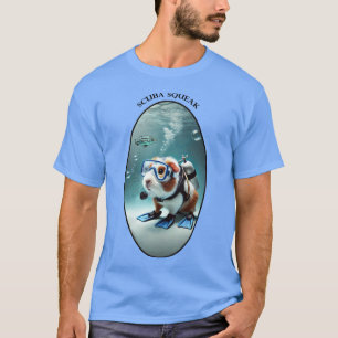 Camiseta Subacuática SCUBA Buceo Guinea Cerdo con Tank URM