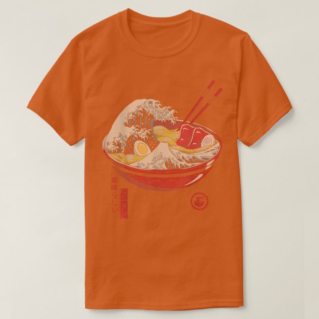 Camiseta Subarashii Ramen Gran Ola de Ramen Japonés 1549 (Diseño del anverso)