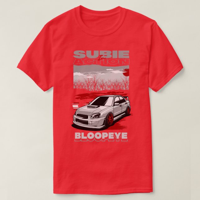 Camiseta Subaru Impreza Bloopeye White (Diseño del anverso)
