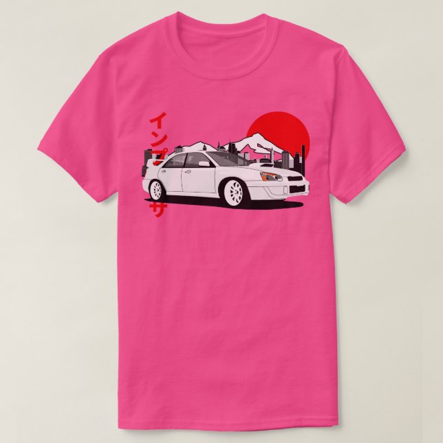 Camiseta Subaru Impreza Retro Style 20022005 (Diseño del anverso)