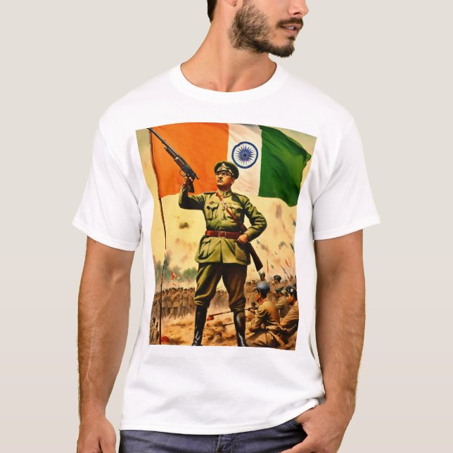 Camiseta "Subash Chandra Bose: Guerrero de la Libertad" (Anverso)
