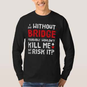 Camiseta Subastas de Bridge de Contrato Juego de Cartas Dup