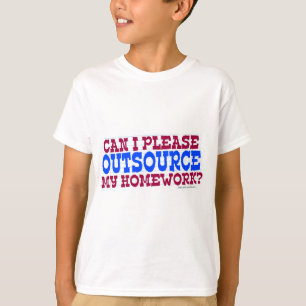 Camiseta Subcontratar el eslogan escolar divertido
