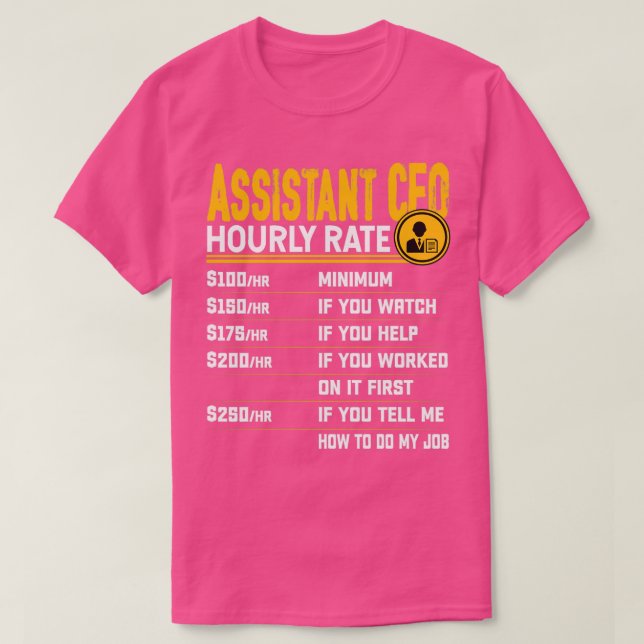 Camiseta Subdirector Financiero por Horas Fundadoso Jefe de (Diseño del anverso)