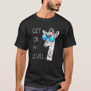 Camiseta Sube A Mi Nivel Gafas De Giraffe Gigantes Zoo Anim