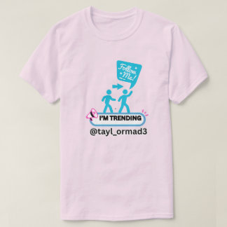 CAMISETA SUBE AL OLOR INFLUENCER DE MEDIOS ROSA PÁLIDO AZUL