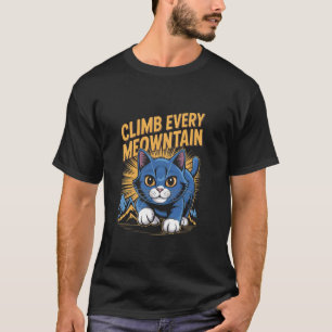 Camiseta Sube cada Meowntaña Gato divertido de montaña mont