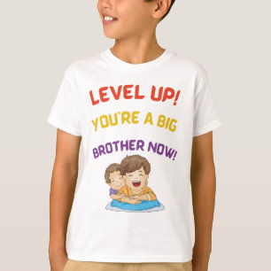Camiseta ¡Sube de Nivel! ¡Ahora Eres un Hermano Mayor!
