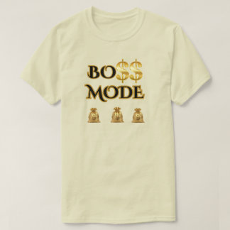 Camiseta ¡SUBE DE NIVEL! Gráfico de color natural BOSS MODE