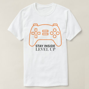 Camiseta Sube de Nivel Quédate Dentro Arte de Controlador d