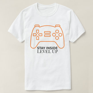 Camiseta Sube de Nivel Quédate Dentro Arte de Controlador d