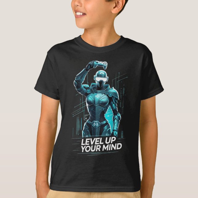 Camiseta Sube de Nivel Tu Mente Ai Gamer  (Anverso)