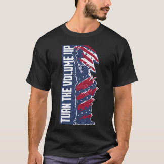 Camiseta Sube El Volumen Amante De Nueva York Patriótico E