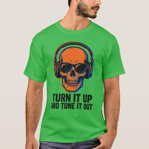 Camiseta Sube El Volumen Auriculares Skull Headphones Amant