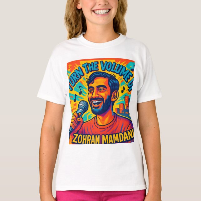 Camiseta Sube el volumen Zohran mamdani  (Anverso)