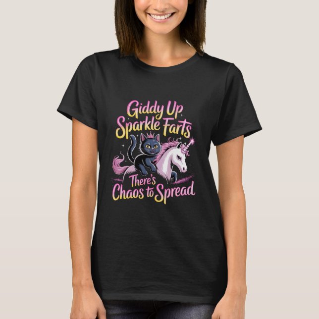 Camiseta Sube la marcha, chispas de pedos Hay caos que exte (Anverso)