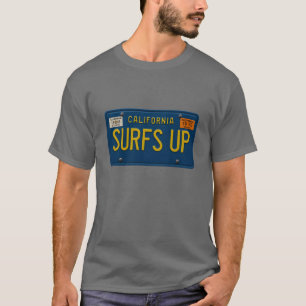 Camiseta Sube la Ola Placa de California Retro 1969 Surf