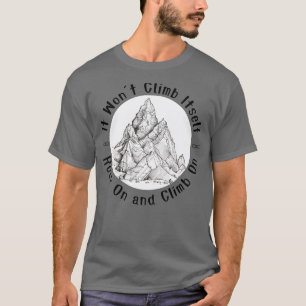 Camiseta Sube su rock y sube al amor escalador