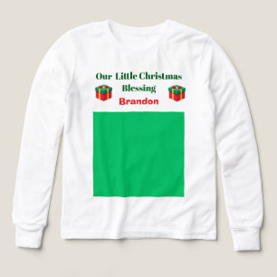 Camiseta-Sube Tu Foto Y Nombre Camisa De Navidad.