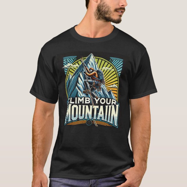 Camiseta Sube tu montaña: Usa el espíritu de la aventura (Anverso)