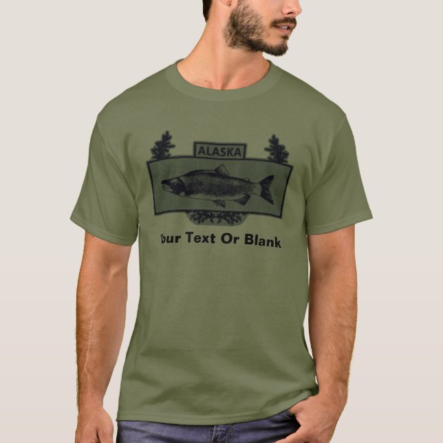 Camiseta Subediada insignia de pescador de combate Alaska (Anverso)